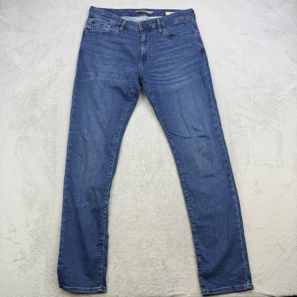 Mavi Jake‎ Slim Leg Jeans Mens 33x34 Athletic Denim Stretch Dark Wash Whisker